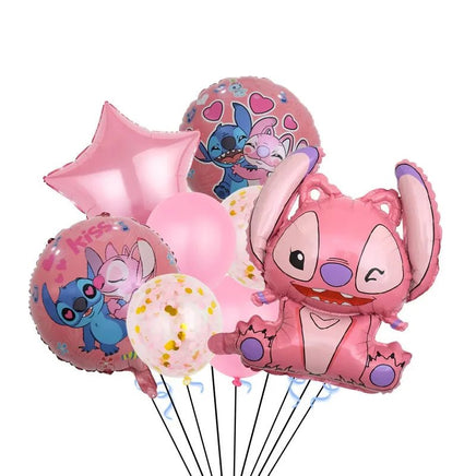 Stitch Series Children's Birthday Party Balloon Set with Cartoon Theme Decorations - Lusy Store LLC