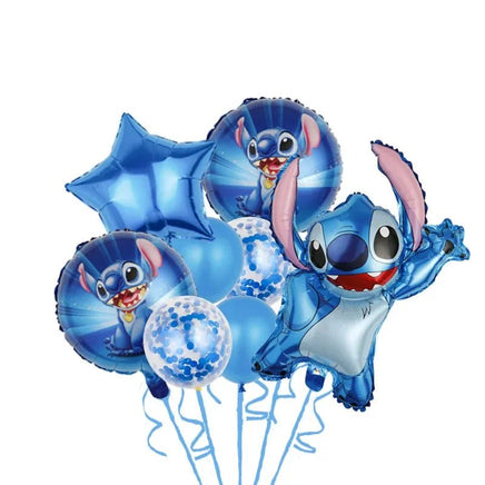 Stitch Series Children's Birthday Party Balloon Set with Cartoon Theme Decorations - Lusy Store LLC