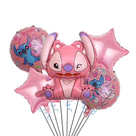 Stitch Series Children's Birthday Party Balloon Set with Cartoon Theme Decorations - Lusy Store LLC