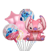 Stitch Series Children's Birthday Party Balloon Set with Cartoon Theme Decorations - Lusy Store LLC