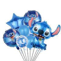 Stitch Series Children's Birthday Party Balloon Set with Cartoon Theme Decorations - Lusy Store LLC