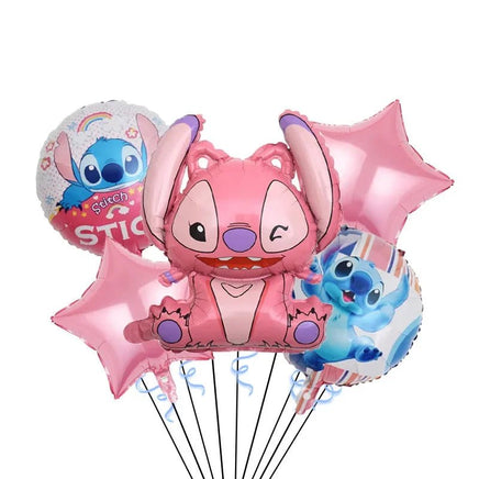 Stitch Series Children's Birthday Party Balloon Set with Cartoon Theme Decorations - Lusy Store LLC