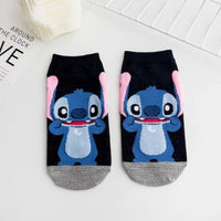 Stitch Short Socks - Kawaii Anime Stitch Pattern - Girls and Boys Cute Cartoon Short Socks - Lusy Store LLC