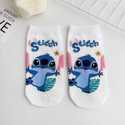 Stitch Short Socks - Kawaii Anime Stitch Pattern - Girls and Boys Cute Cartoon Short Socks - Lusy Store LLC