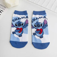 Stitch Short Socks - Kawaii Anime Stitch Pattern - Girls and Boys Cute Cartoon Short Socks - Lusy Store LLC