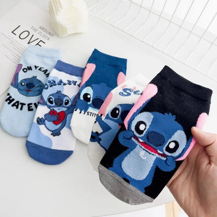 Stitch Short Socks - Kawaii Anime Stitch Pattern - Girls and Boys Cute Cartoon Short Socks - Lusy Store LLC