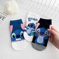 Stitch Short Socks - Kawaii Anime Stitch Pattern - Girls and Boys Cute Cartoon Short Socks - Lusy Store LLC