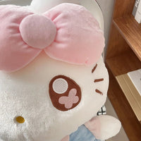 Sweet Hello Kitty Plush Toy Lovely Fluffy Stuffed Cartoon Anime Kawaii Hug Plushies Soft Gifts - Lusy Store LLC