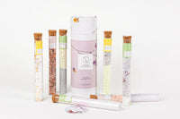 Natural Bath Salts and Bath Bombs Gift set in 7 Glass Tubes, Luxurious Bath Experience - Lusy Store LLC 