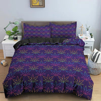 Vibrant and Artistic Psychedelic Weed Leaf Bedding Set - Lusy Store LLC