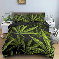 Vibrant and Artistic Psychedelic Weed Leaf Bedding Set - Lusy Store LLC