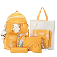 Women's Korean Style College Schoolbag with Lightweight Casual Backpack Set - Lusy Store LLC