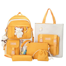 Women's Korean Style College Schoolbag with Lightweight Casual Backpack Set - Lusy Store LLC