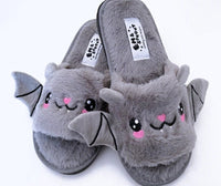 Women's Plus Size Halloween Plush Bat Slippers - Comfort and Style - Lusy Store LLC