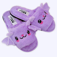 Women's Plus Size Halloween Plush Bat Slippers - Comfort and Style - Lusy Store LLC