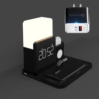 LED Light Bedside Lamp Qi Wireless Charger Dock - Lusy Store LLC 