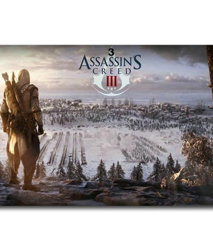 Assassins Creed 3 4 Black Flag Art Silk Fabric Poster Large - Lusy Store