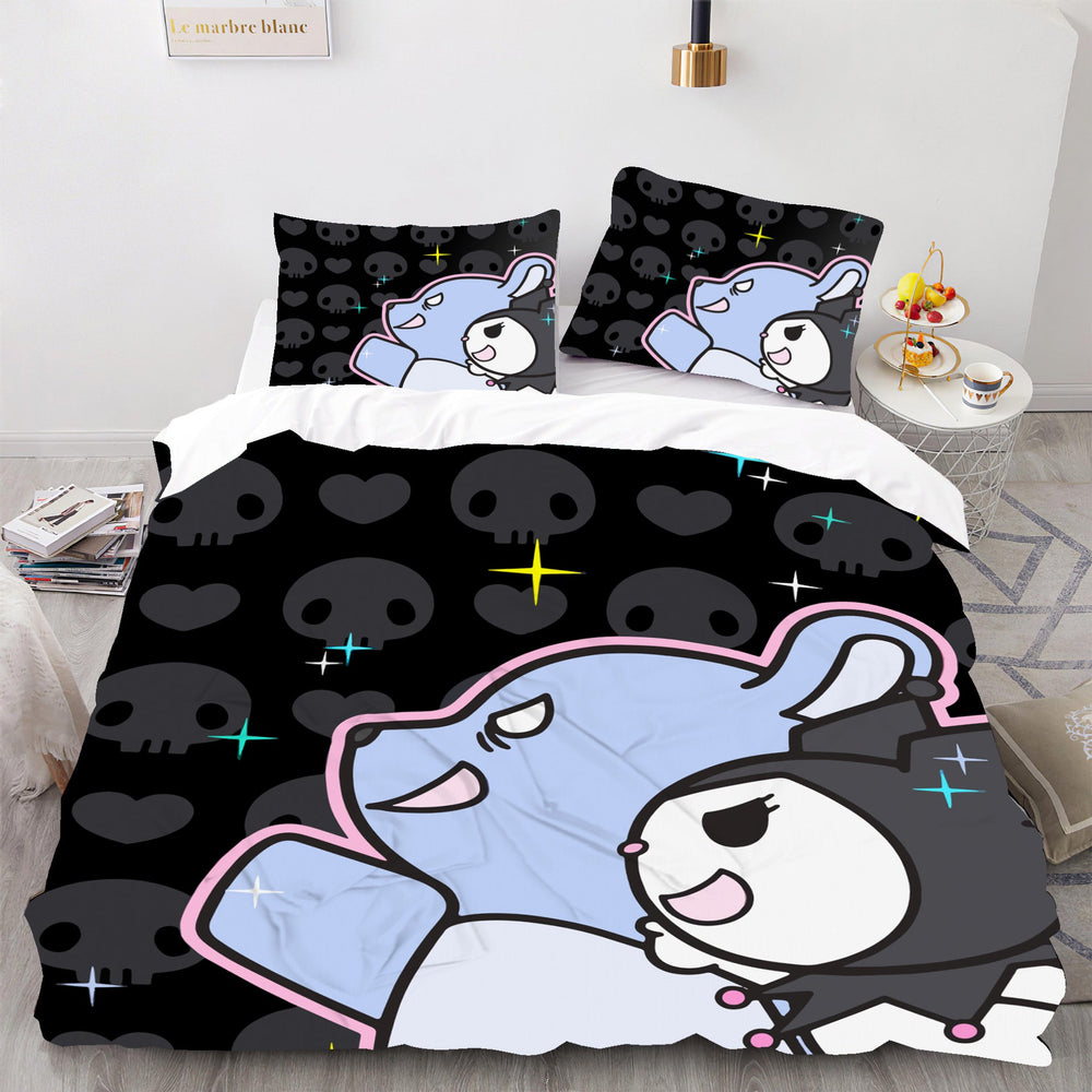 Badtz Maru Bed Set Cute Sanrio Bed Linen Set and Quilt Set| Lusy Store LLC