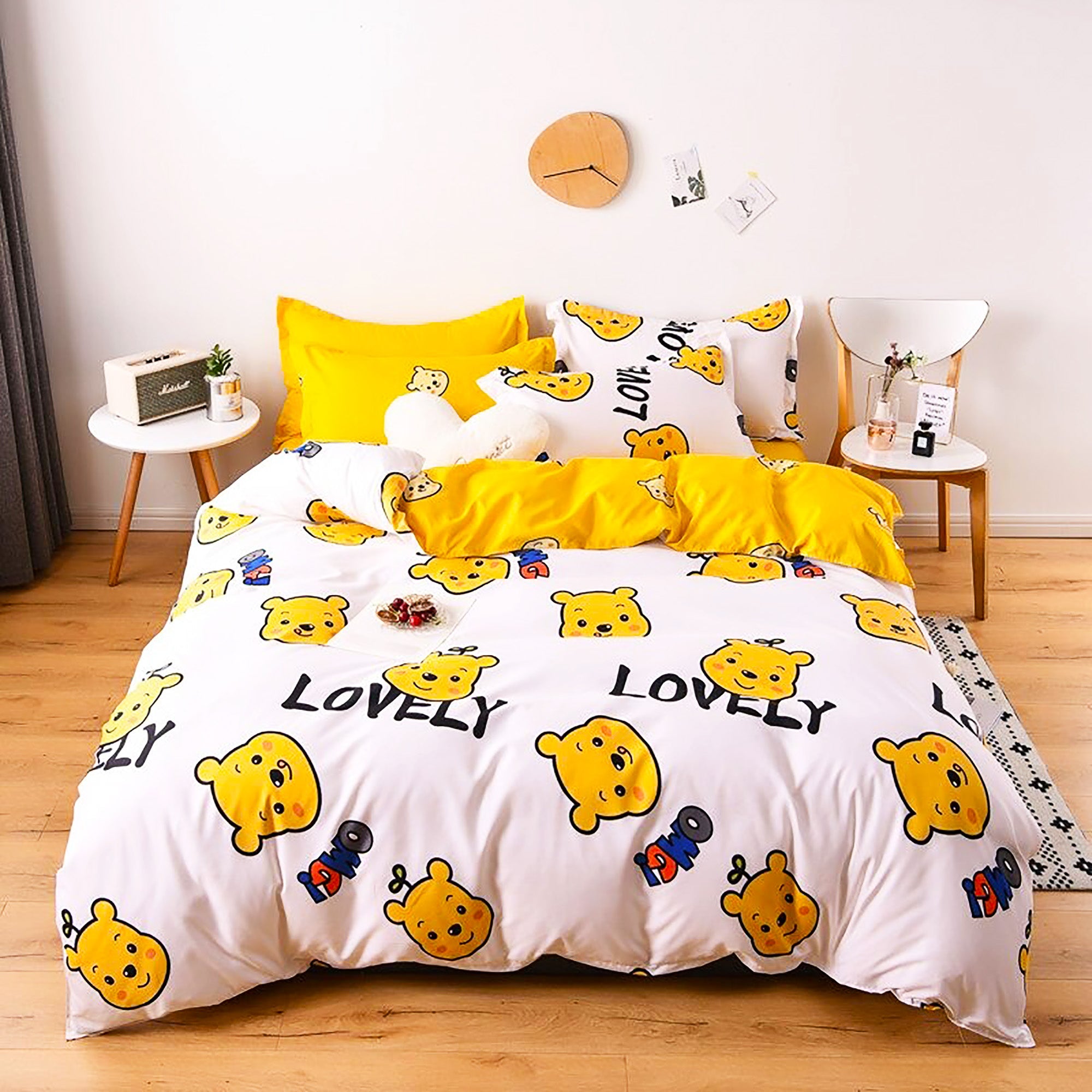 Mickey Mouse Bed Sheet Duvet Cover Bed Sheet Pillowcases D600