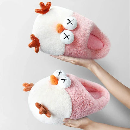 Bird Slippers Cute Funny Cartoon Cotton Slippers Warm Anti Slip Slippers - Lusy Store LLC