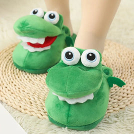 Crocodile Slippers With Moving Mouth Funny Cotton Non-slip Ladies Home Cotton Shoes Cute Gifts - Lusy Store LLC