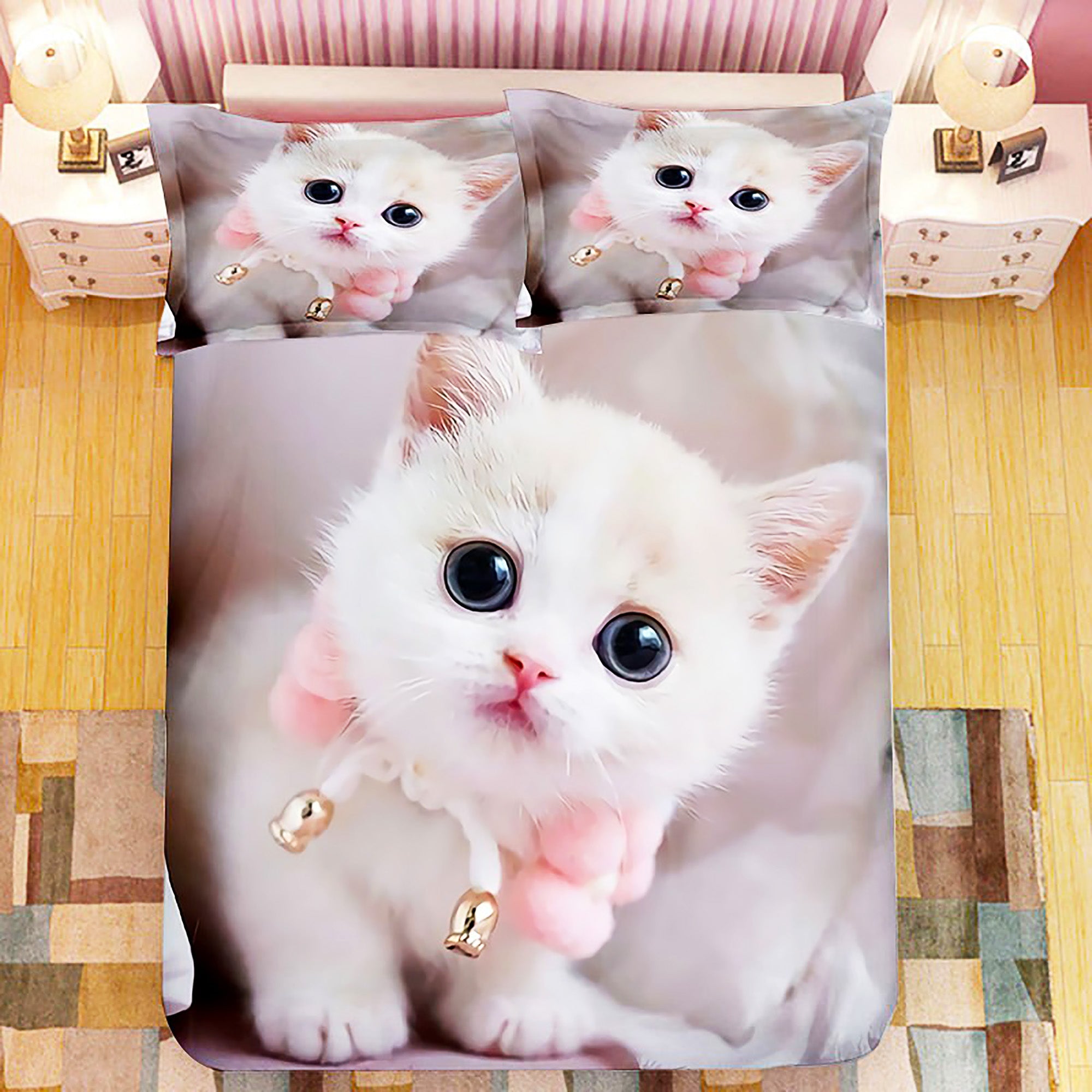 Cute Cat Print Bedding Set – Kawaiies
