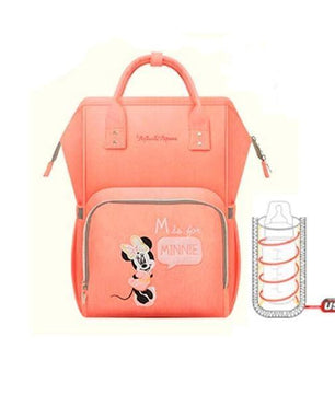Disney Water-proof USB Heating Diaper Bag Toddler Backpack Cartoon Large Capacity - Lusy Store