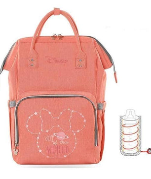 Disney Water-proof USB Heating Diaper Bag Toddler Backpack Cartoon Large Capacity - Lusy Store