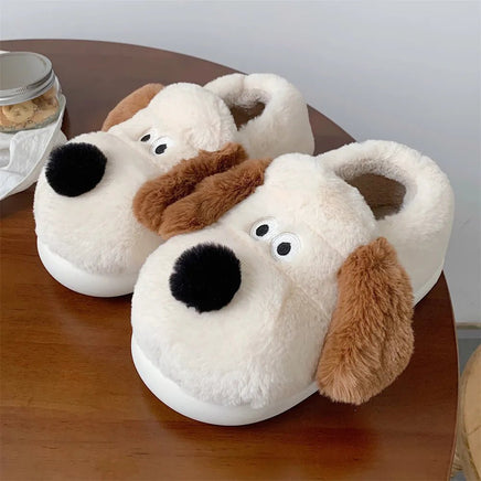 Dog Slippers Womens Cotton Warm Plush Slippers Home Casual Comfort Soft Sole Anti Slip - Lusy Store LLC