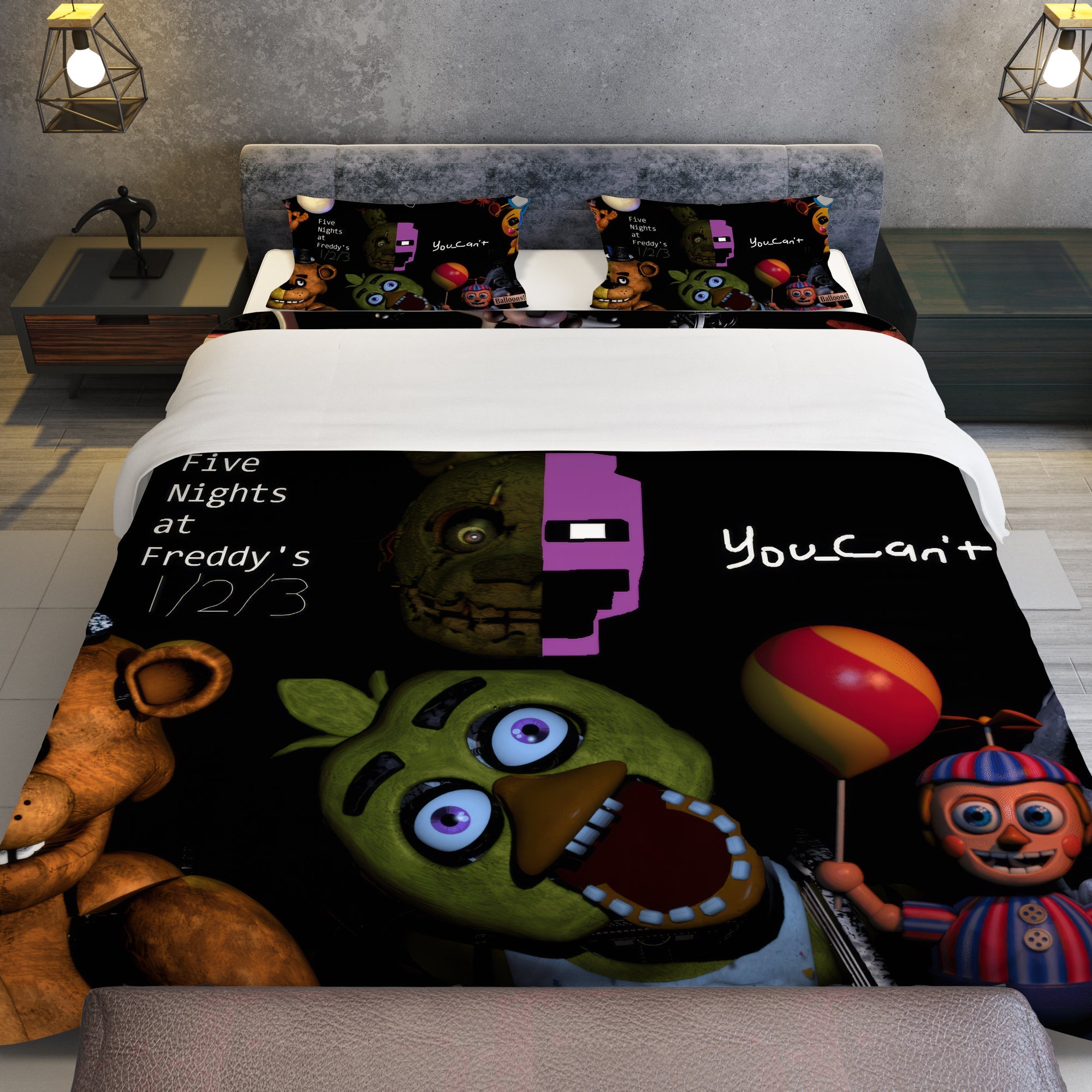 3D Five Nights at Freddy's Duvet Cover Bedding Set FNAF Quilt Cover  PillowCase