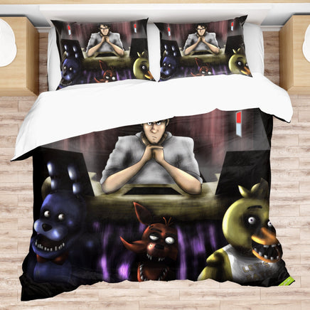 FNaF Bedding Set Quilt Set Nightmare Freddy Game Bed Set