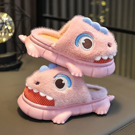 Funny Slippers Childrens Slippers Animal Home Shoes Fuzzy House Boys and Girls Anti-slip Warm Cotton - Lusy Store LLC