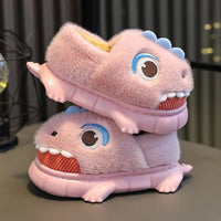 Funny Slippers Childrens Slippers Animal Home Shoes Fuzzy House Boys and Girls Anti-slip Warm Cotton - Lusy Store LLC