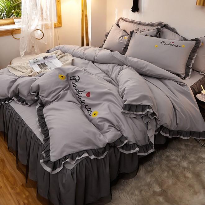 Grey girly clearance bedding