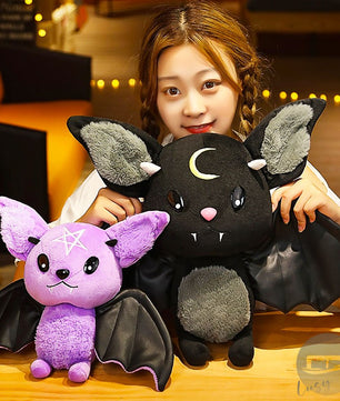 Halloween Plush Toy Dark Series Moon Red Bat Doll Cute Stuffed Rock Style Christmas Gift HL39 - Lusy Store LLC