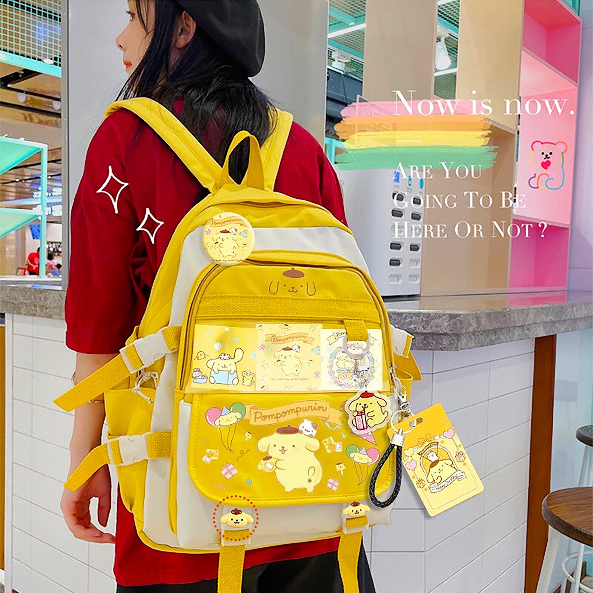 Hello Kitty Backpack Sanrio Melody Kulomi High Capacity Waterproof Laptop School Bag C70 - Lusy Store