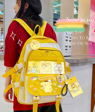 Hello Kitty Backpack Sanrio Melody Kulomi High Capacity Waterproof Laptop School Bag C70 - Lusy Store