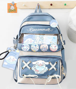 Hello Kitty Backpack Sanrio Melody Kulomi High Capacity Waterproof Laptop School Bag C70 - Lusy Store