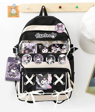 Hello Kitty Backpack Sanrio Melody Kulomi High Capacity Waterproof Laptop School Bag C70 - Lusy Store