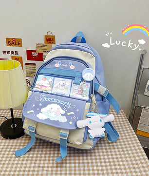 Hello Kitty Backpack Sanrio Melody Kulomi High Capacity Waterproof Laptop School Bag C70 - Lusy Store