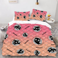 Hello Kitty Bed Set Chococat Sanrio Cute Bed Sheets Cartoon Bed Cotton Comforters Cute Duvet Covers LS22830 - Lusy Store