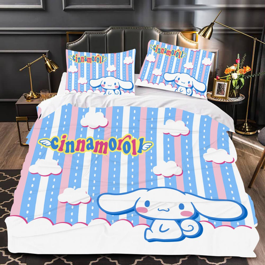 Cinnamoroll Bed Set Cute Bed Linen Set and Quilt LS22827| Lusy Store LLC