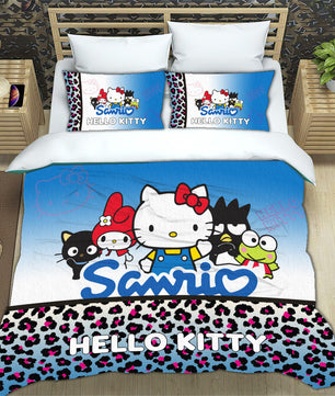 Hello Kitty Bedding Set Children Cotton Bed Sheets Hello Kitty Duvet Cover Bed Sheet Pillowcase - Lusy Store