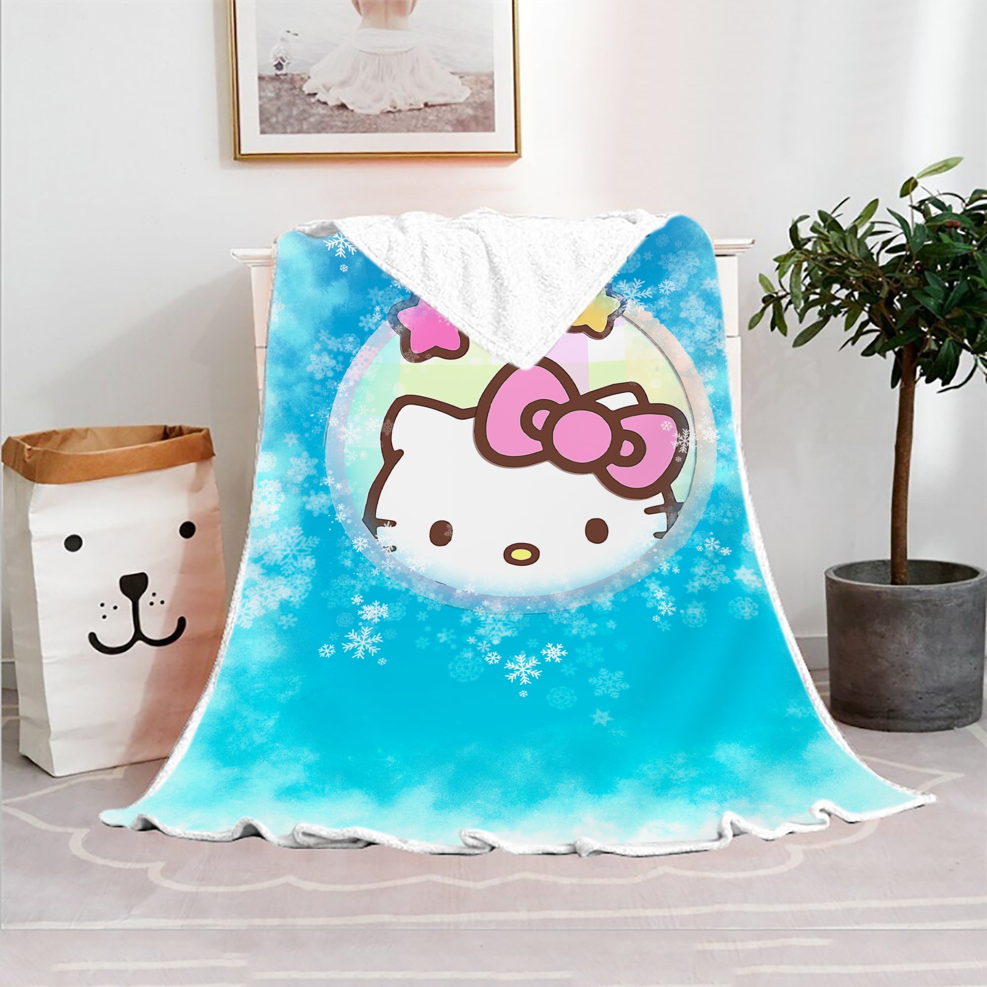 Hello Kitty Blanket Fleece Blanket Bedspreads FB10 Lusy Store LLC