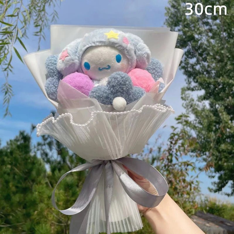 Hello Kitty Bouquet Kawaii Cat Plush Dolls Rose Soap Flowers Graduation Gifts - Lusy Store LLC