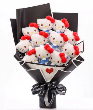 Hello Kitty Bouquet Sanrio Kawaii Plush Toy Soft Stuffed Graduation Birthday Gifts - Lusy Store LLC