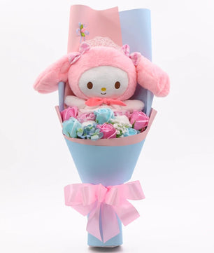 Hello Kitty Bouquet Sanrio Kawaii Plush Toy Soft Stuffed Graduation Birthday Gifts - Lusy Store LLC