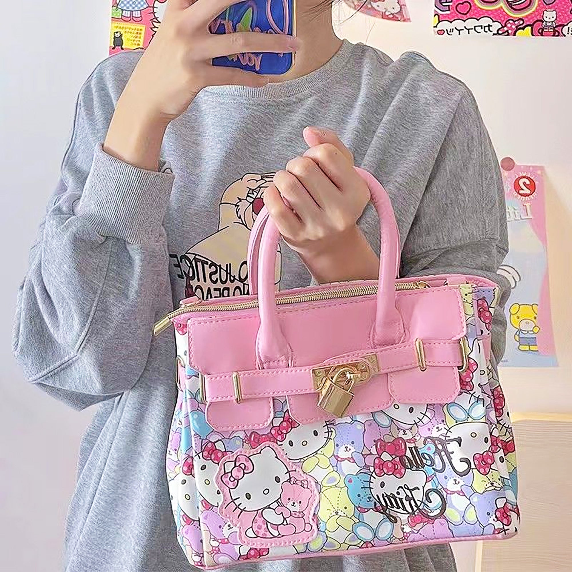 Jinzhaolai Hello Kitty Sanrio Silicone Small Square Bag Kawaii Anime Kuromi  My Melody Children Coin Purse Handbag Crossbody Bag Girl Gift | Fruugo FR