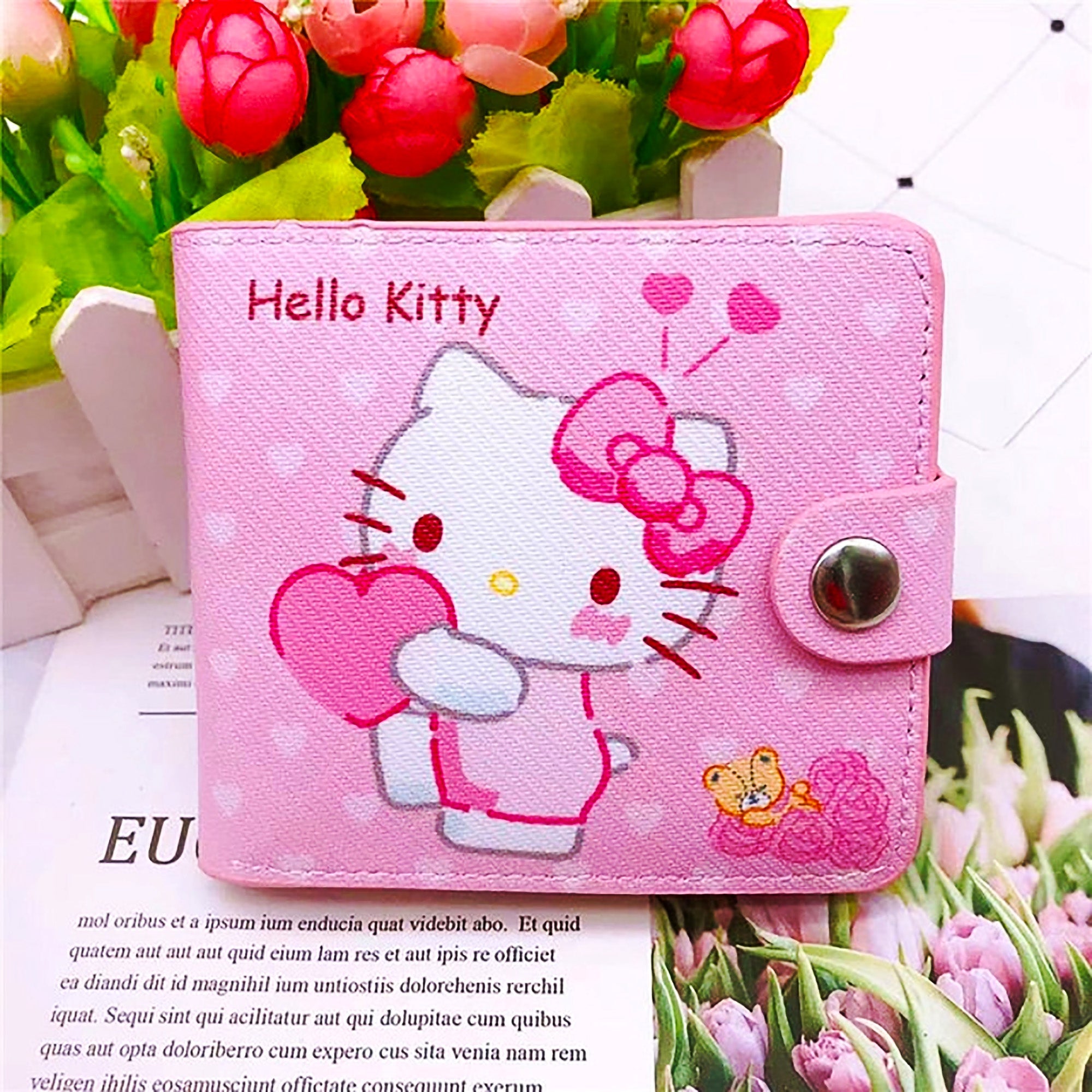 Hello Kitty Zip Around Wallet : Flower