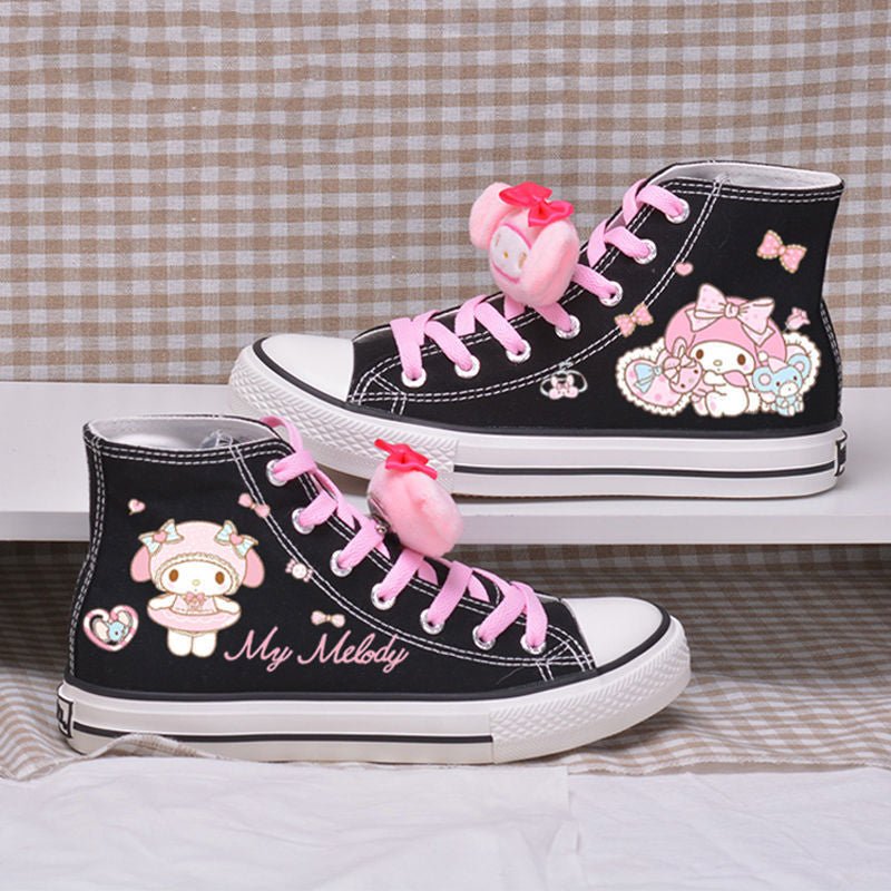 New Hello Kitty Shoes Pink Women Sneakers Sanrio Trendy Girls